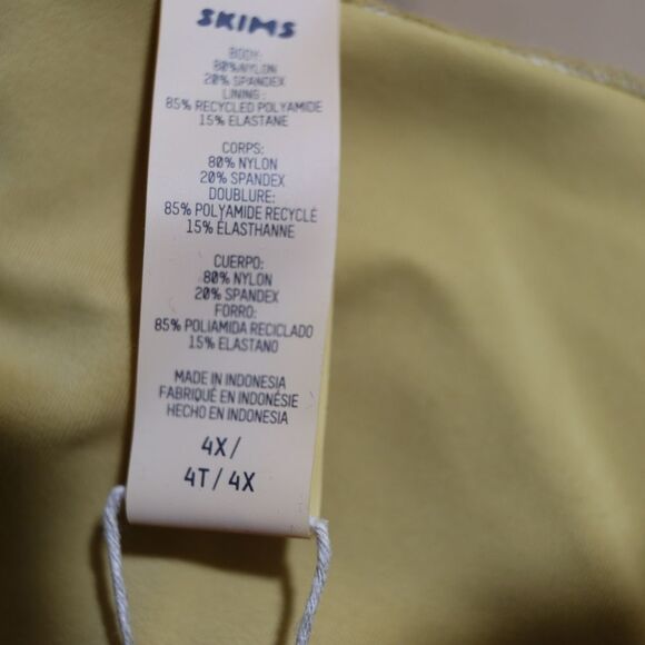 SKIMS Metallic Gold Swim Bottoms Pants Leggings Bikini Pants 4X - Picture 8 of 9